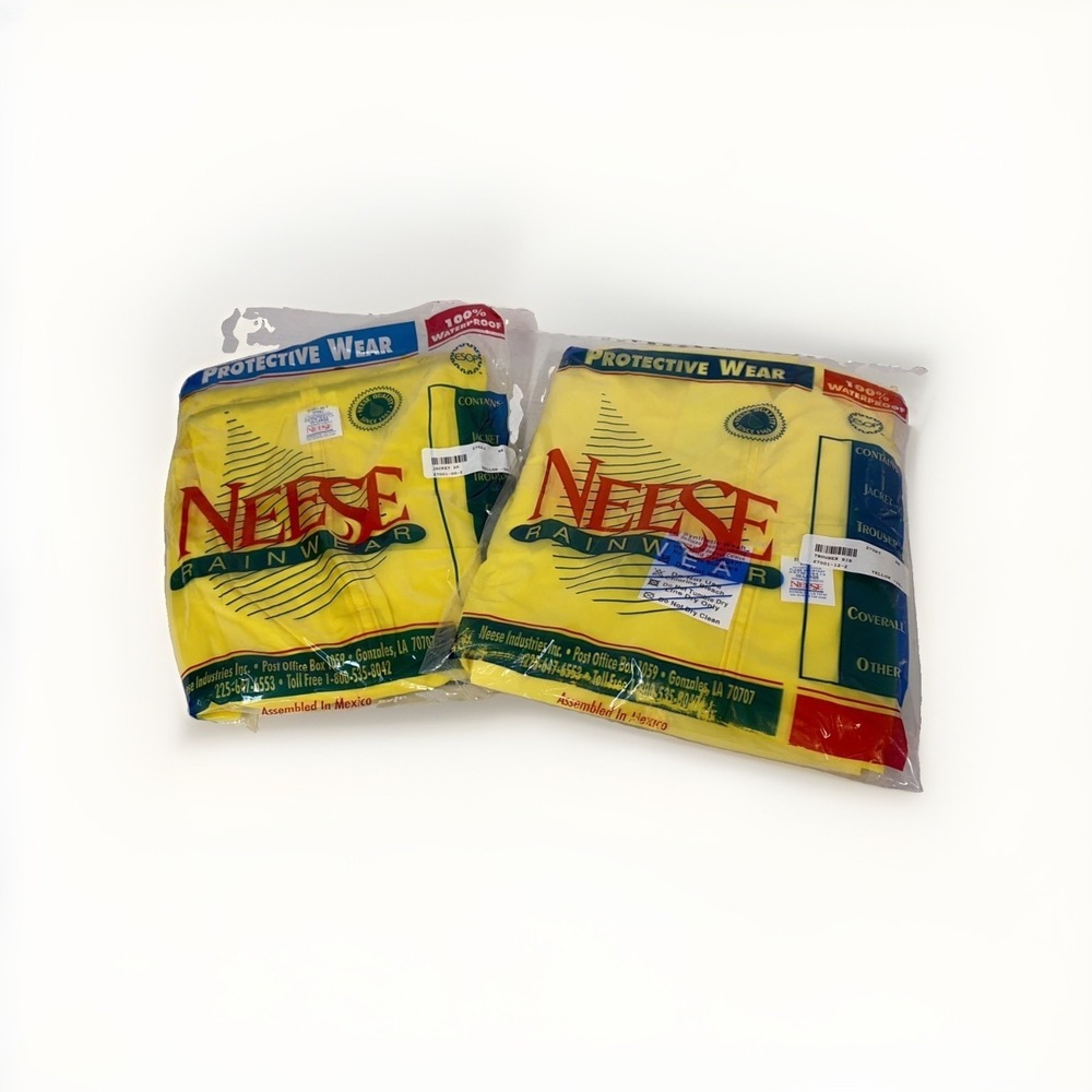 Neese 278AJ 275BT 3XL Yellow Rain Suit Jacket Bib Overalls New in Package S2
